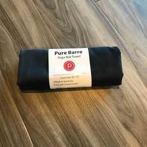 Pure Barre Yoga Mat Towel – Black, 25 x 51, New